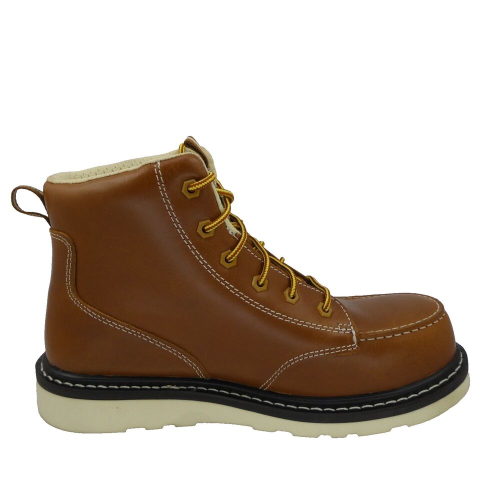 Avenger Women's 10 W Wedg Boot Brown Avenger Work Construction Boots Above Ankle